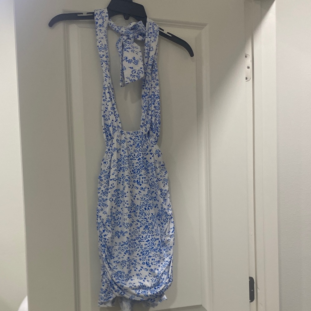 Fashion Nova Blue and White Floral Dress
